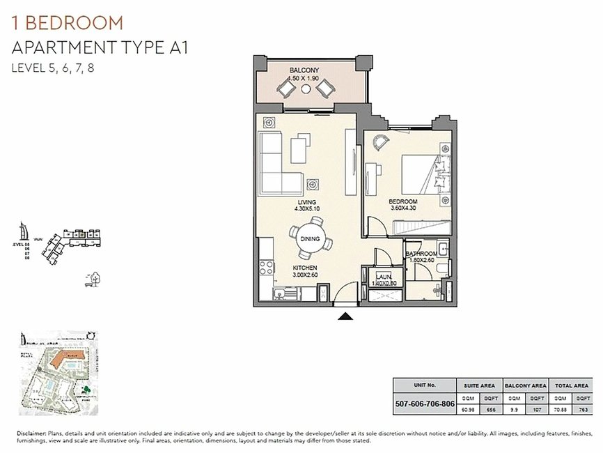 1 Bedroom Apartment for sale in Jadeel - view - 12